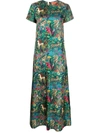 La Doublej Swing Long Silk Dress In Giungla