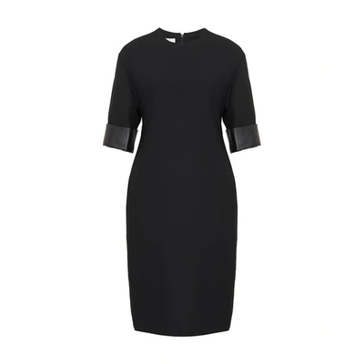 Valentino Dress - With Leather Details In Black