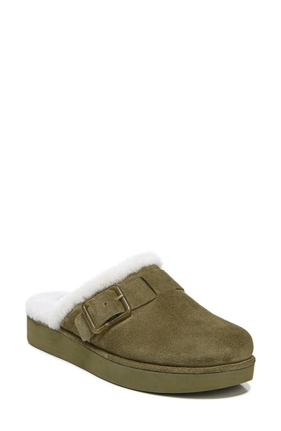 Vince Women's Griff Shearling Platform Mules In Dark Wheat
