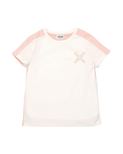 Kenzo Kids' Girl's Cross Logo Jersey T-shirt In 471 Pink