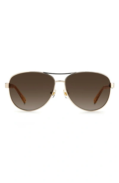 Kate Spade Avaline2/s La 09n4 Aviator Polarized Sunglasses In Brown