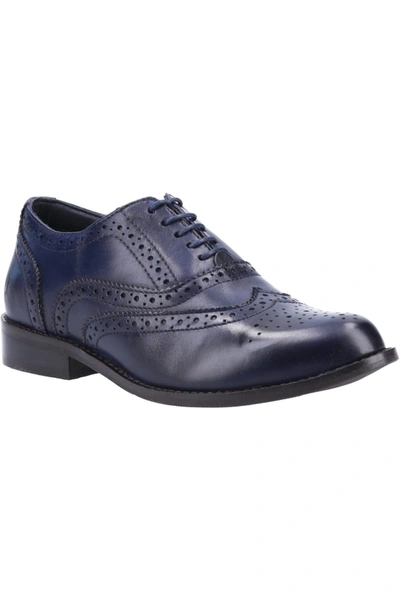 Hush Puppies Womens/ladies Natalie Lace Up Leather Brogue Shoe (navy) In Blue