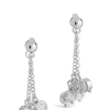 Sterling Forever Beaded Medallion Chain Studs In Grey