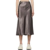 Max Mara Womens 058 Malva Alessio High-waist Satin Midi Skirt 10 In Tortora