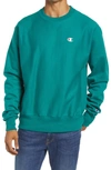 Champion Reverse Weave® Crew Sweatshirt In Chlorophyll Green