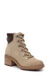 Lucky Brand Dareek Lace-up Bootie In Dune/oiled Suede