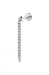 Maria Tash Eternity Bar 18mm 18-karat White Gold Diamond Single Earring