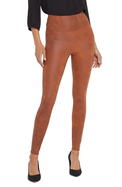Nydj Sculpt-her™ Coated Skinny Leggings In Walnut