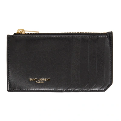 Saint Laurent Black Fragments Card Holder In 1000 Black