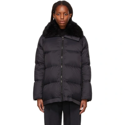 Yves Salomon Army Shearling-trimmed Down Jacket In Black