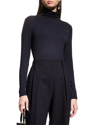 Lafayette 148 Cashmere Turtleneck Sweater In Navy