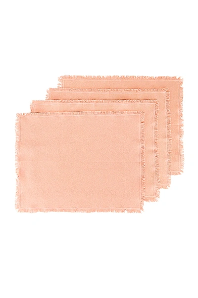 Hawkins New York Essential Set Of 4 Cotton Placemats In Blush