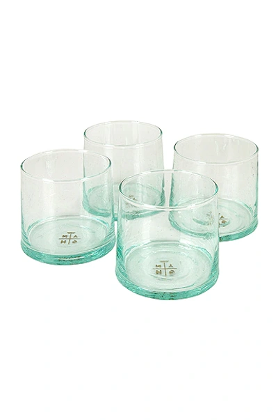 Hawkins New York Recycled Glassware Set Of 4 Medium Cup In Blue