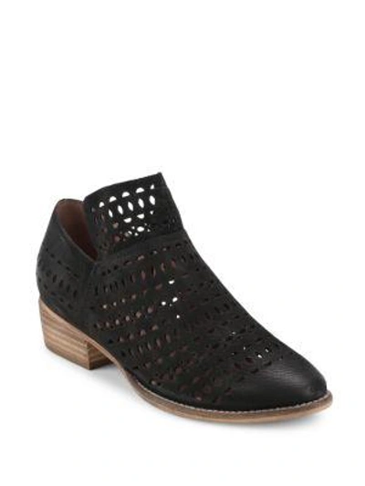 Seychelles Loop Chopout Perforated Leather Booties In Black
