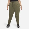 Nike Sportswear Tech Fleece Women's Pants In Medium Olive,white