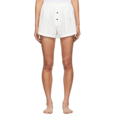 Kiki De Montparnasse White Silk Boxer Shorts