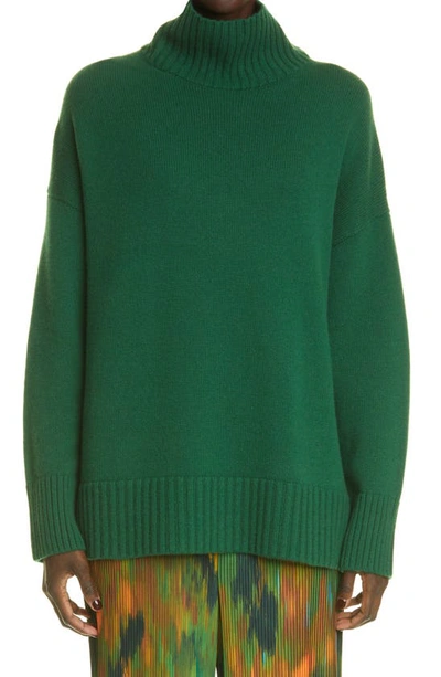 Lafayette 148 Kindcashmere Turtleneck Sweater In Emerald