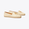Tory Burch Neutral Eleanor Leather Espadrilles In New Cream