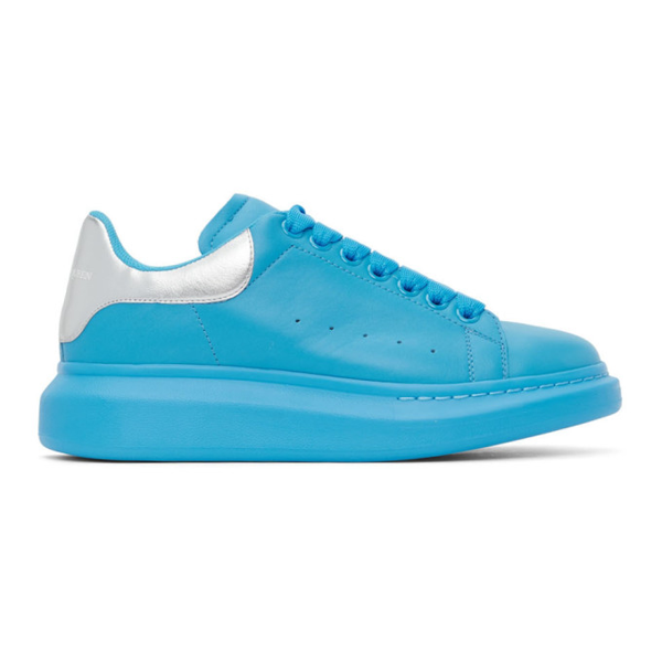 silver and blue alexander mcqueen sneakers
