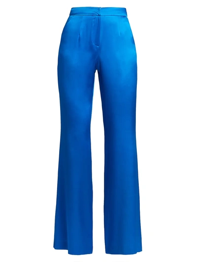 Adriana Iglesias Mara Silk Pants In Lapis Blue