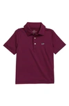 Vineyard Vines Kids' Little Boy's & Boy's Bradley Stripe Sankaty Performance Polo In Purple