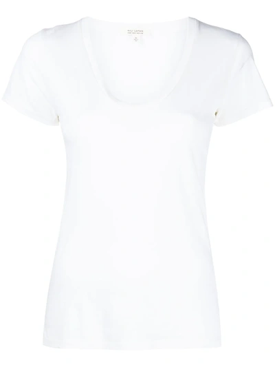Nili Lotan Plain V-neck T-shirt In Weiss