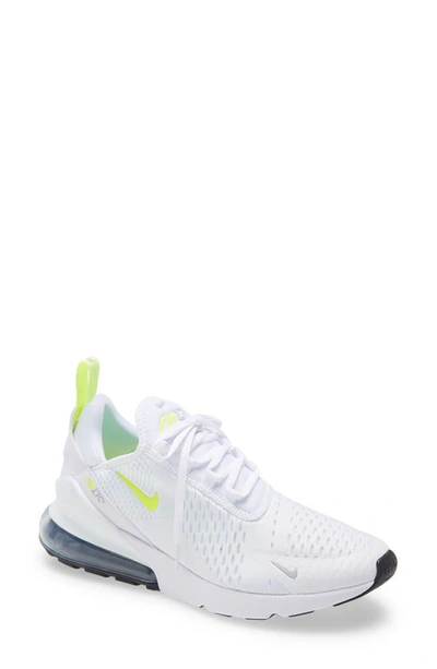 Nike Air Max 270 Sneaker In White/volt