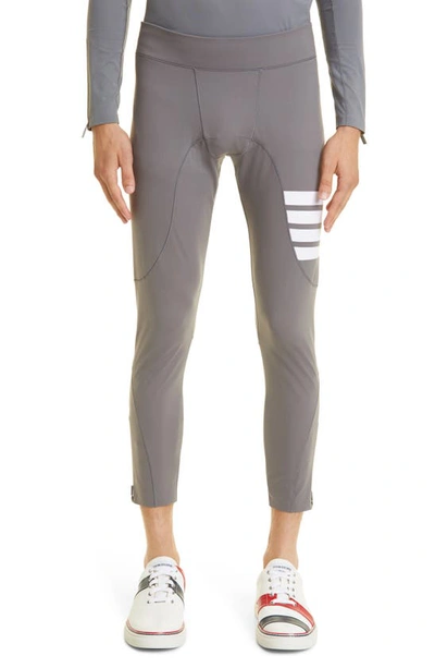 Thom Browne 4-bar 7/8 Compression Tights In Med Grey