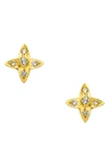 Sethi Couture Lumiere Diamond Stud Earrings In Yellow Gold