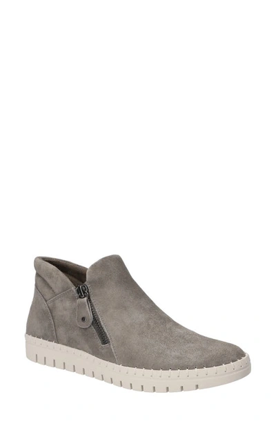 Bella Vita Camberly Womens Suede Zip Up Booties In Gray Kid Suede Leather