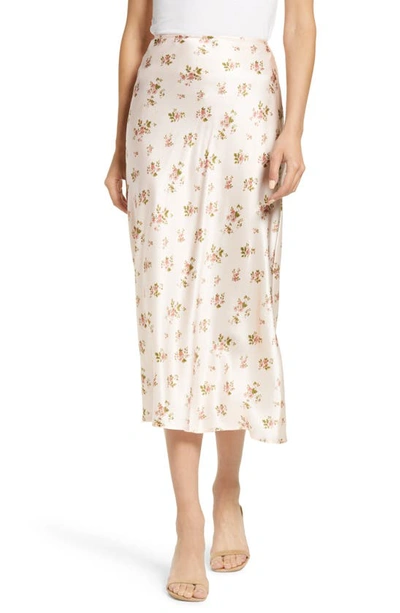 Reformation Pratt Floral Print Silk Skirt In Audrey