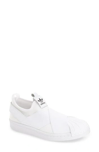 Adidas Originals Adidas Women's Superstar Slip-on Casual Sneakers From Finish Line In White/ White