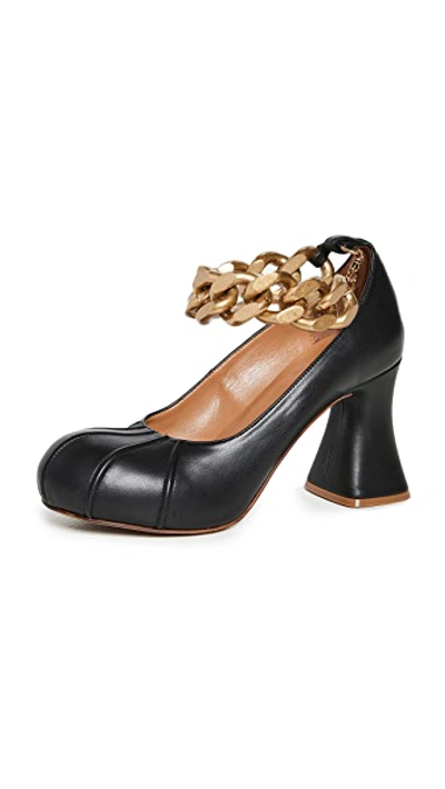 Stella Mccartney Groove Chain Pumps In Black