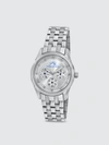 Porsamo Bleu Women's Diana Diamond Stainless Steel Bracelet Watch 741adis In Grey