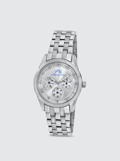 Porsamo Bleu Women's Diana Diamond Stainless Steel Bracelet Watch 741adis In Grey