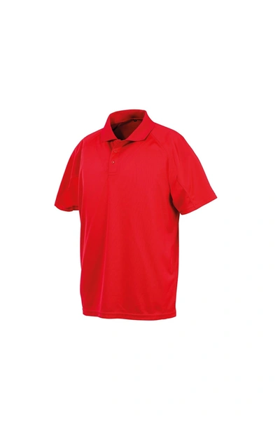 Spiro Impact Mens Performance Aircool Polo T-shirt (red)