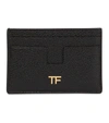 Tom Ford Logo-embellished Leather Cardholder In Black