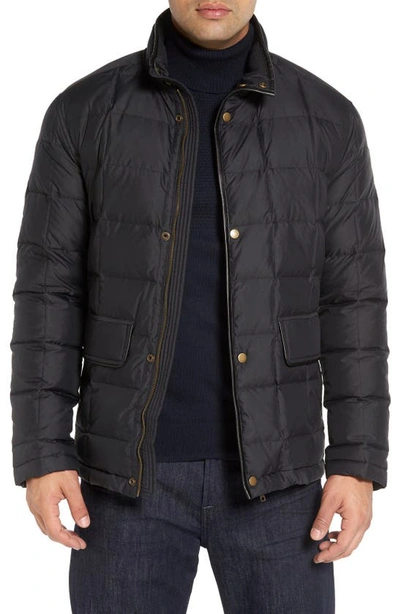 Cole Haan Box-quilt Puffer Jacket In Black