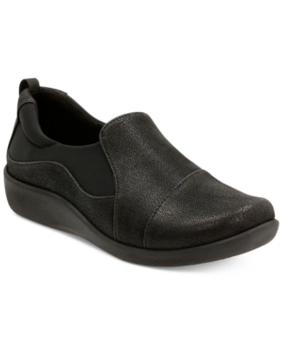 Clarks Sillian Paz Womens Synthetic Comfort Insole Walking Shoes In Black