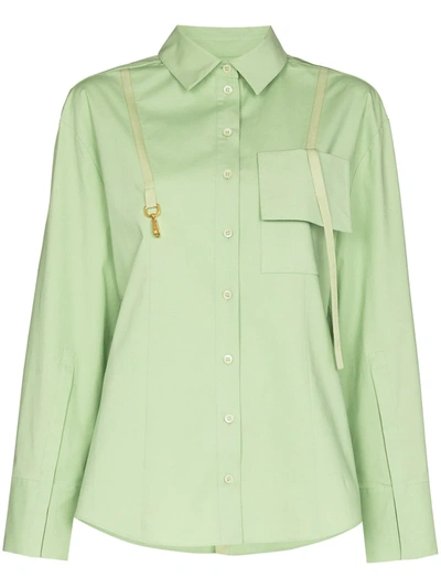 Jacquemus Edolo Long-sleeve Pocket Shirt In Green