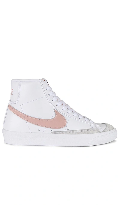 Nike Blazer Mid '77 White/pink Oxford-black Cz1055-118 Women's In Bianco