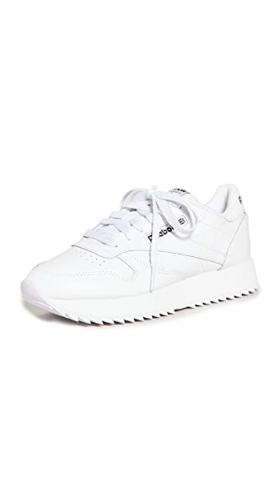 Reebok Classic Leather Ripple Trainers In Triple White