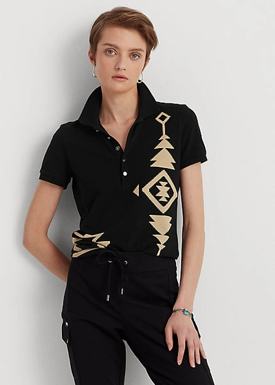 Lauren Ralph Lauren Piqué Polo Shirt In Polo Black