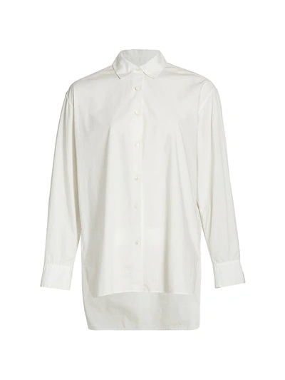 Nili Lotan Kelsey Button Front Shirt In White