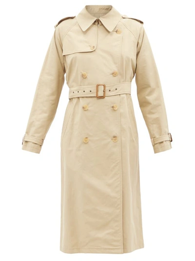 Nili Lotan Tanner Cotton-blend Twill Trench Coat In Khaki