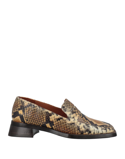 Miista Crimson Snake-effect Leather Loafers In Animal Print