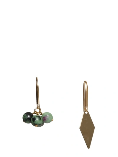 Isabel Marant Pendant Earrings In Green