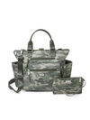 Baggallini 3-in-1 Convertible Backpack With Rfid Phone Wristlet In Olive Camo- Polyester