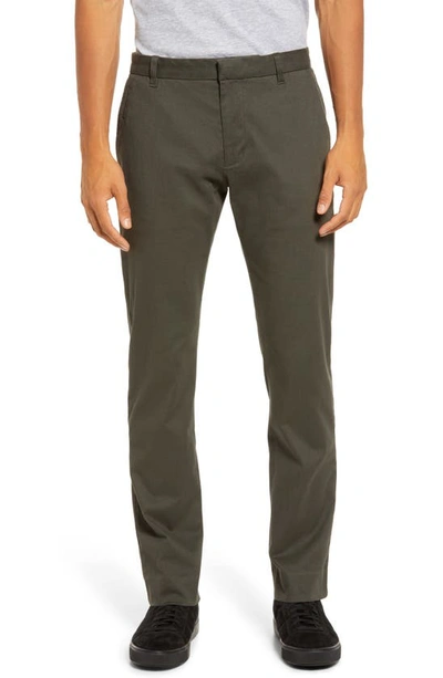 Vince Griffith Brushed Stretch Cotton Twill Chino Pants In Dk Frog