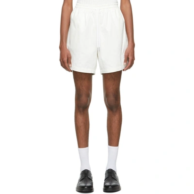 Thom Browne Off-white Twill Rugby Shorts In 100 White